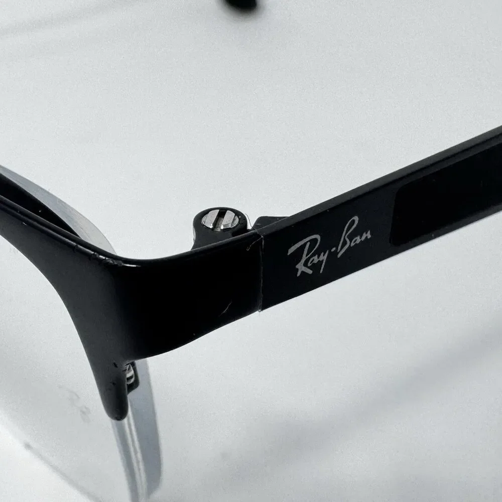 Ray-Ban RB6335 2503 Black Semi-Rimless Eyeglass Frames 54-17-145 Authentic